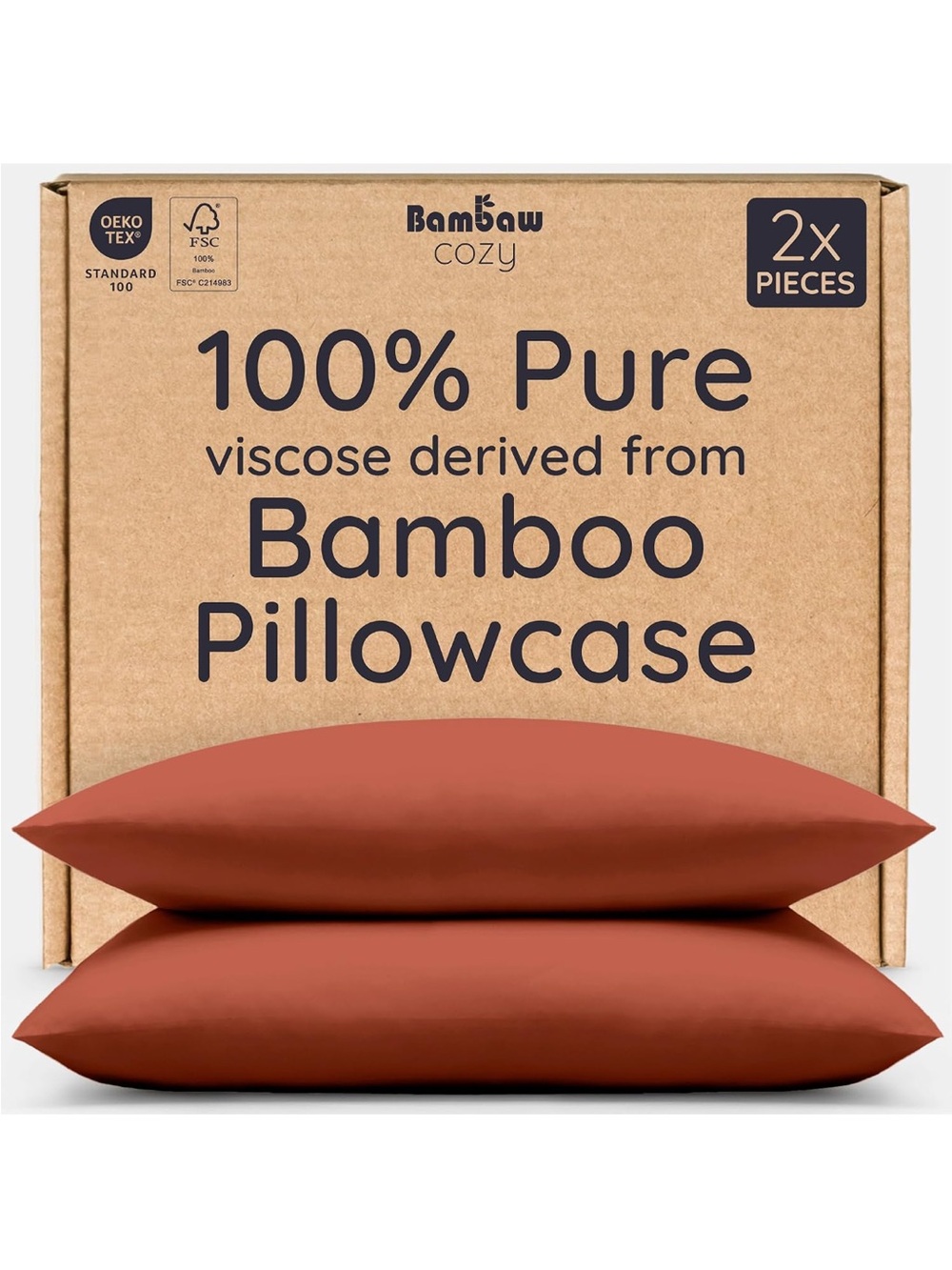 2 bamboo king size pillowcases